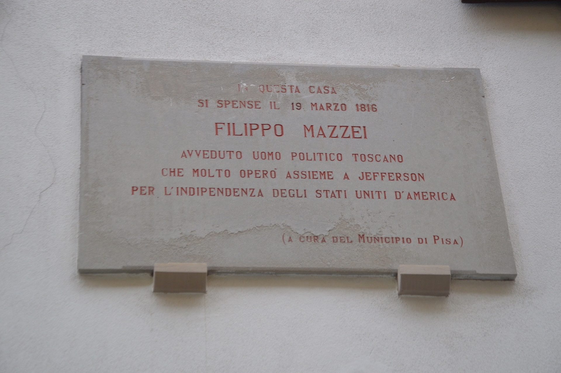 Filippo Mazzei's home and memorial tablet 01.jpg